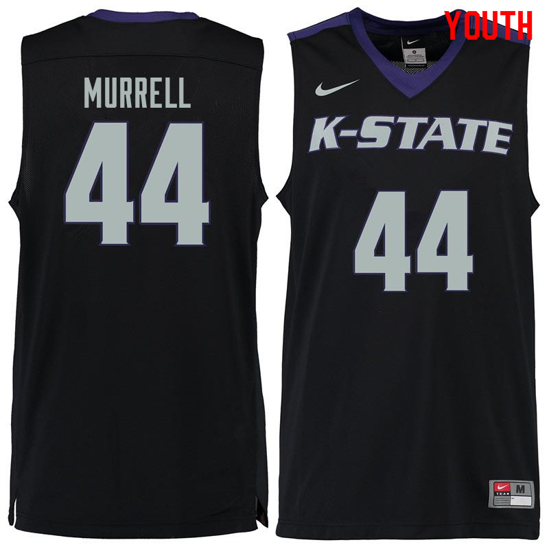 Youth #44 Willie Murrell Kansas State Wildcats College Basketball Jerseys Sale-Black